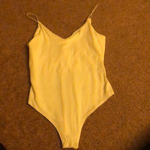 White Spaghetti Strapped Body Suit